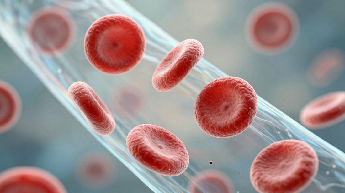Healthy blood cell flowing smoothly.
