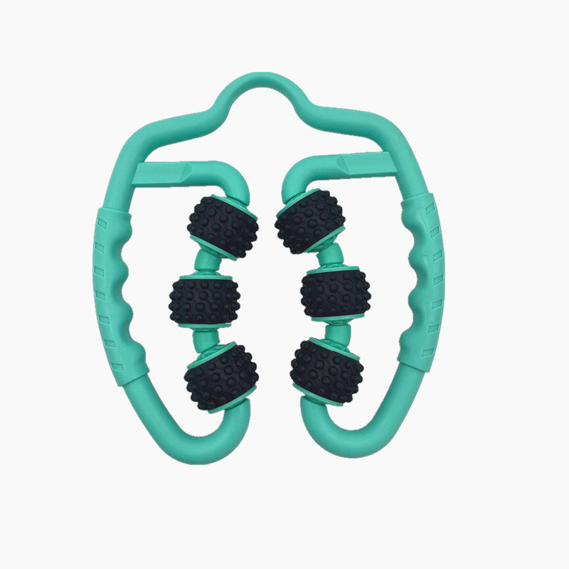 6-Wheel Leg-Clamping Massager Ring Roller Muscle Relaxation Roller Massager