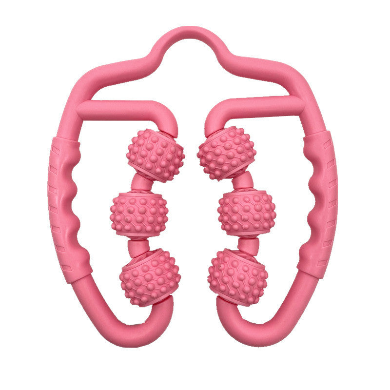 6-Wheel Leg-Clamping Massager Ring Roller Muscle Relaxation Roller Massager