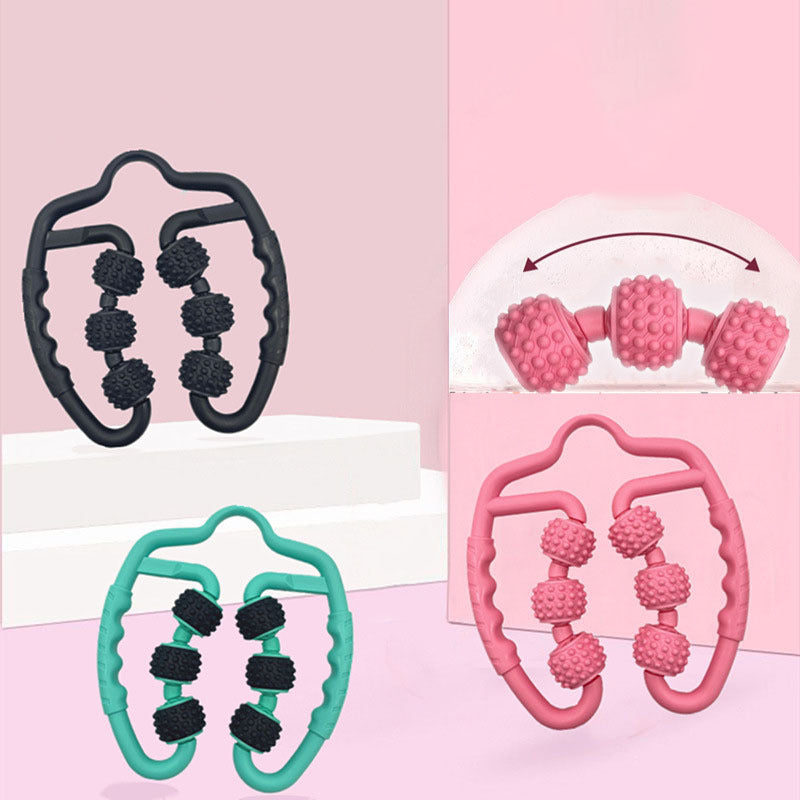 6-Wheel Leg-Clamping Massager Ring Roller Muscle Relaxation Roller Massager