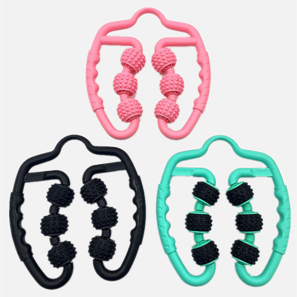 6-Wheel Leg-Clamping Massager Ring Roller Muscle Relaxation Roller Massager